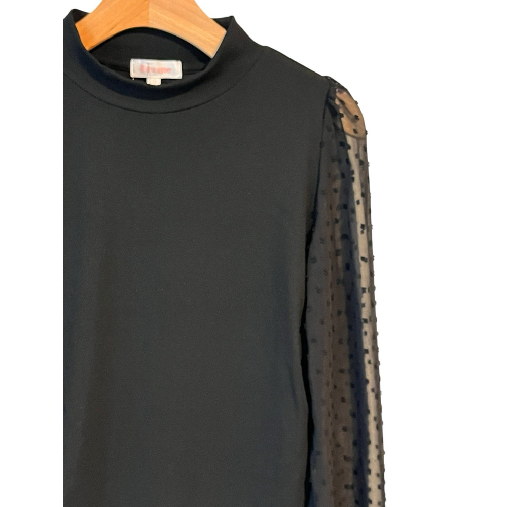 BHome Maternity Top Womens Black Stretch Ruched Sides M NWT - Picture 4 of 12